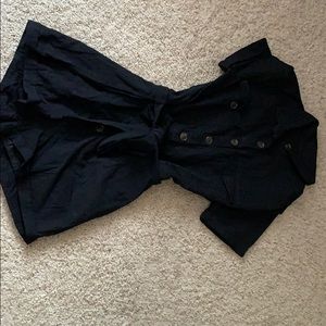 Black button up romper